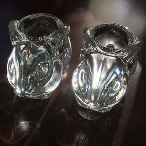 Rabbit candle holder pair
